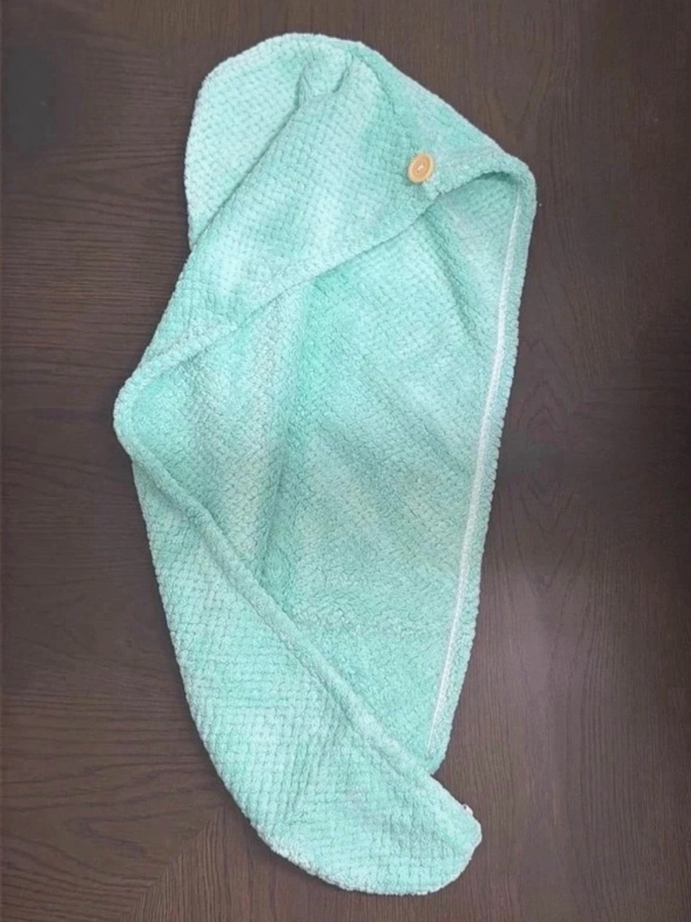 Women’s New Hair Towel (Microfiber) light aqua- Soft Textured Knit